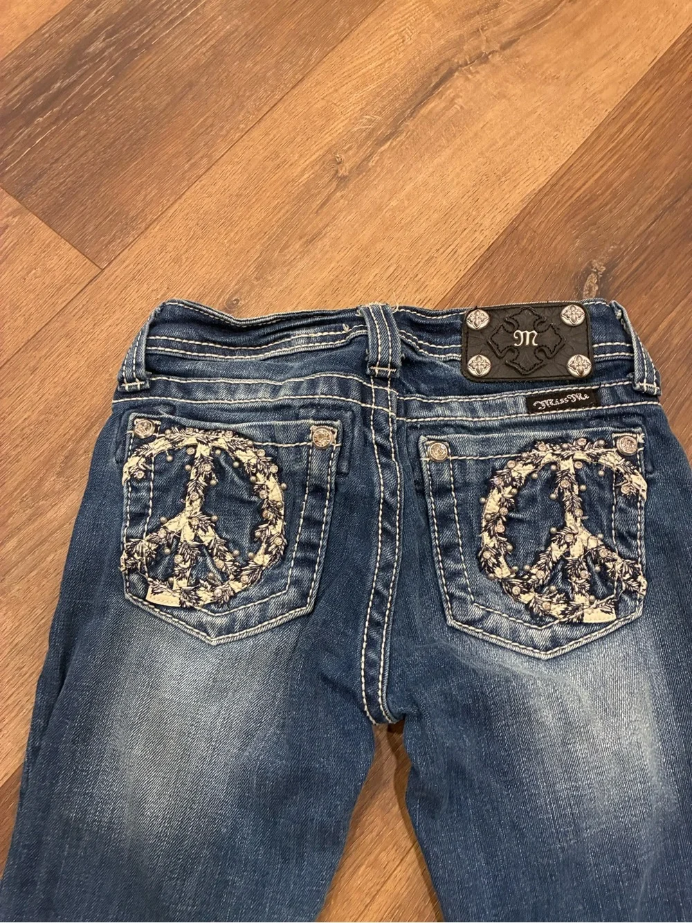 Miss Me Blue Jeans Bootcut Peace 10 Girl